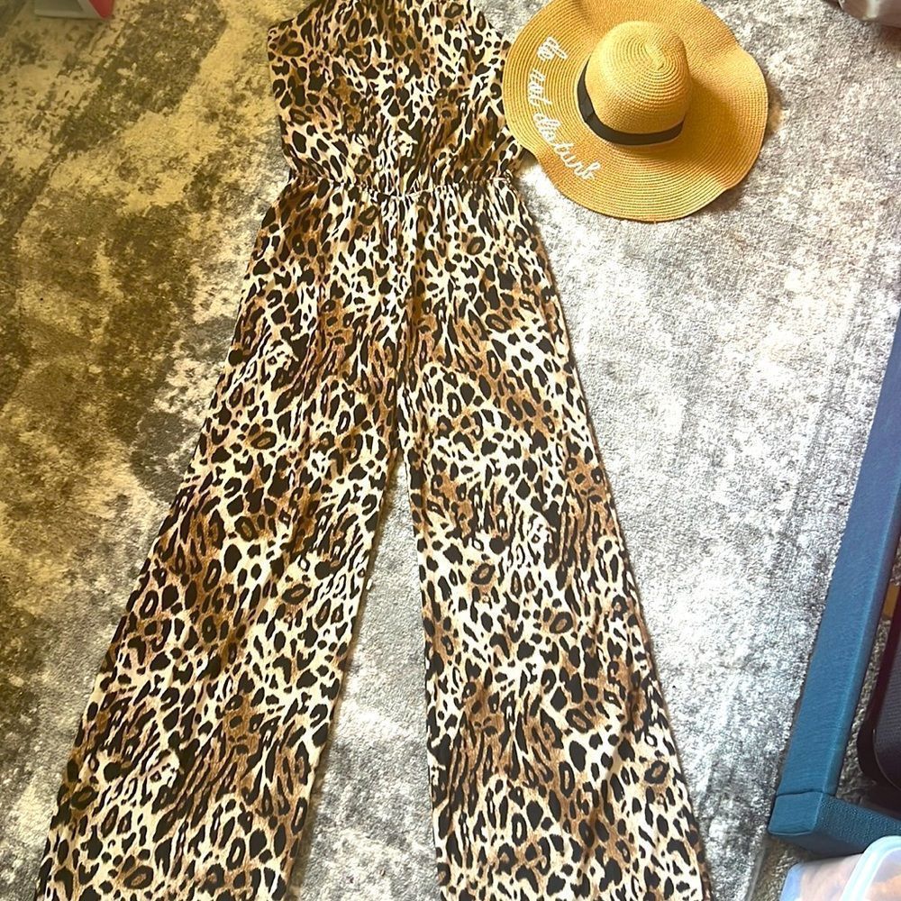 Foreign Exchange jumper animal print with open back design